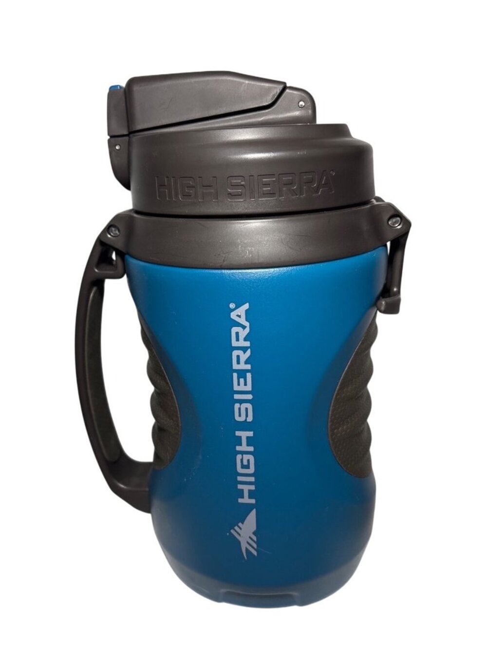 High Sierra Insulated Thermos Mug 64 Oz Blue Flip Lid Carry Handle BPA-Free